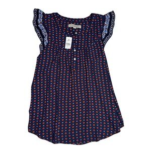 LOFT Flutter Sleeve Blouse size Medium NWT